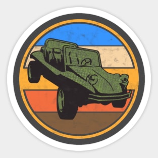 Beach Buggy, Dune Racer at Sunset Sticker